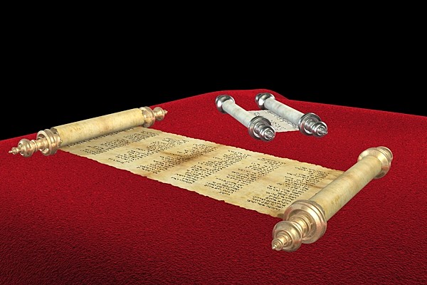 3ds max jewish torah 2 - Torah (Papyrus Scroll 2) by Whong