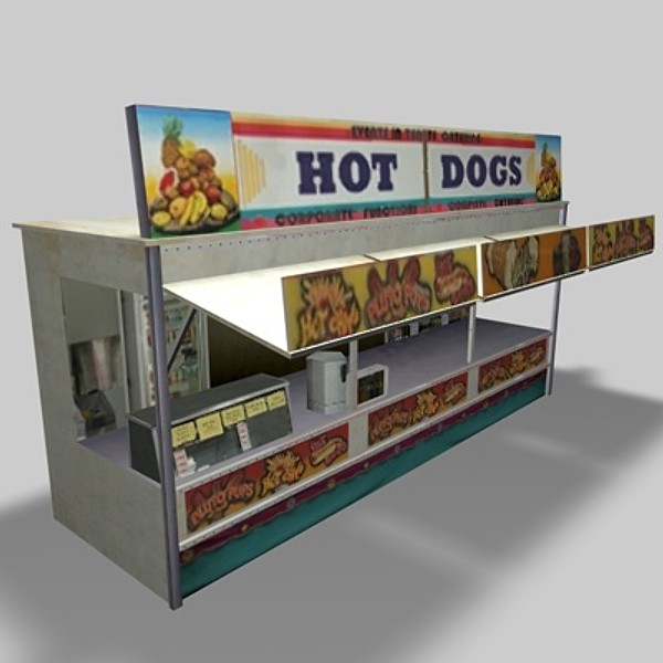 3d fast food shop 02 model - Fast Food Shop (02) by NesAn Studio