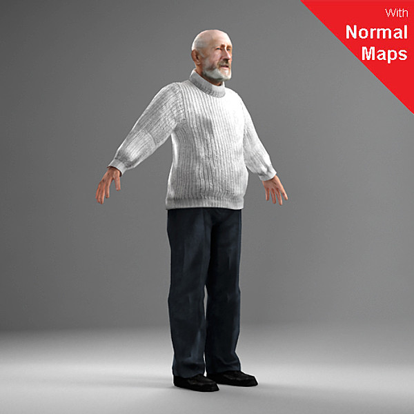 axyz characters human 3d 3ds - CMan0028-Tp by axyzdesign