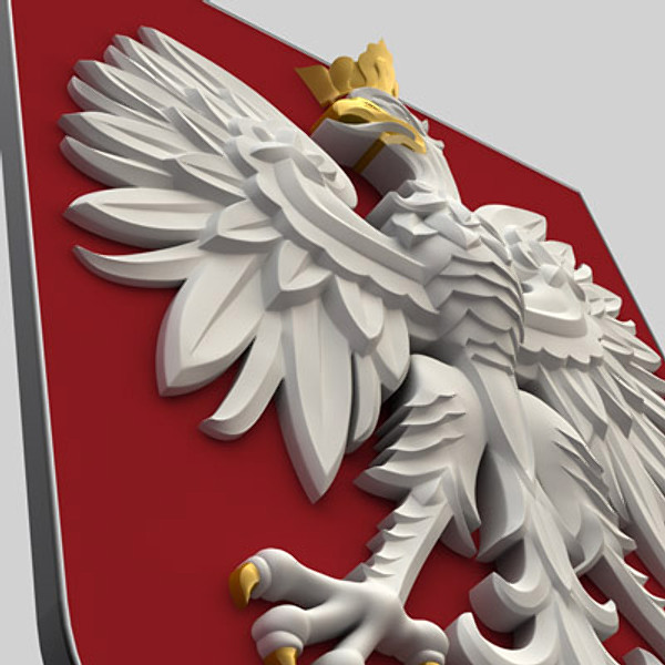 coat arms poland 3d model - State Seal of Poland by Igor Yakovlev