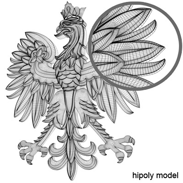 coat arms poland 3d model - State Seal of Poland by Igor Yakovlev