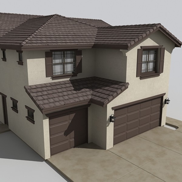3d house model - house 18 by monkeyodoom