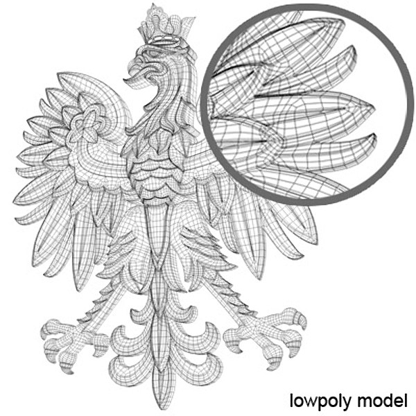 coat arms poland 3d model - State Seal of Poland by Igor Yakovlev