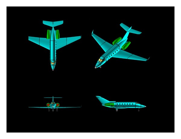 hawker 900xp business aircraft 3d model - Hawker 900XP Business Aircraft Assembly Model by RodgerSaintJohn