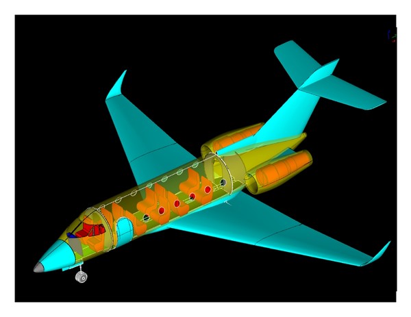 hawker 900xp business aircraft 3d model - Hawker 900XP Business Aircraft Assembly Model by RodgerSaintJohn