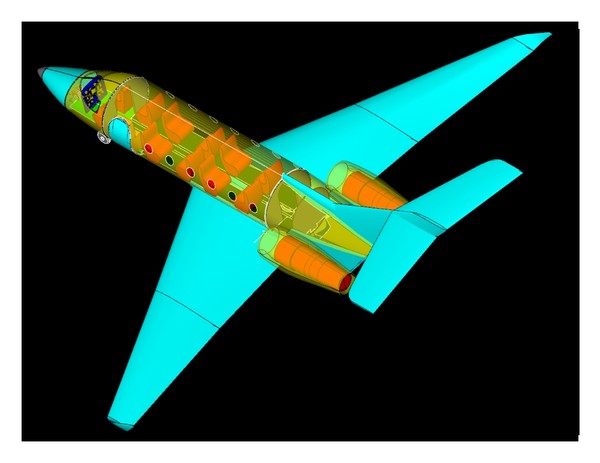 hawker 900xp business aircraft 3d model - Hawker 900XP Business Aircraft Assembly Model by RodgerSaintJohn