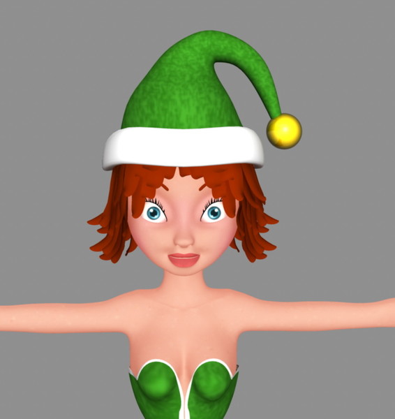 maya noel girl toon - Cartoon Noel Girl by ibrahim_yilmaz
