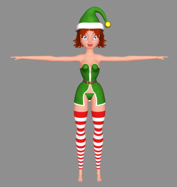 maya noel girl toon - Cartoon Noel Girl by ibrahim_yilmaz
