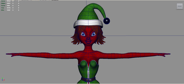 maya noel girl toon - Cartoon Noel Girl by ibrahim_yilmaz