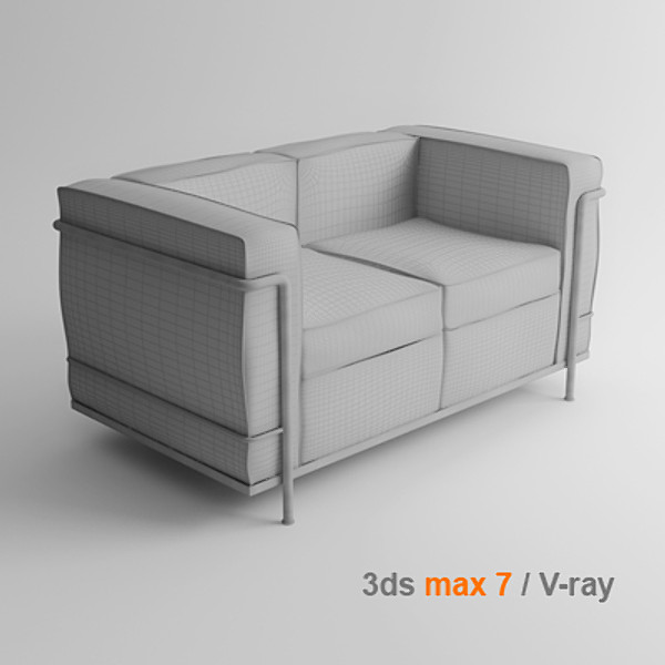 3ds le corbusier 2 - lc3 2 seats by lajhar