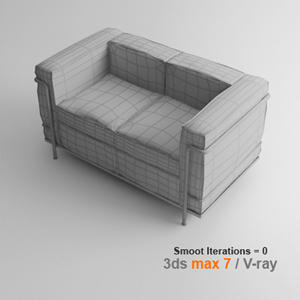 3ds le corbusier 2 - lc3 2 seats by lajhar