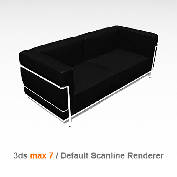 3ds le corbusier 2 - lc3 2 seats by lajhar
