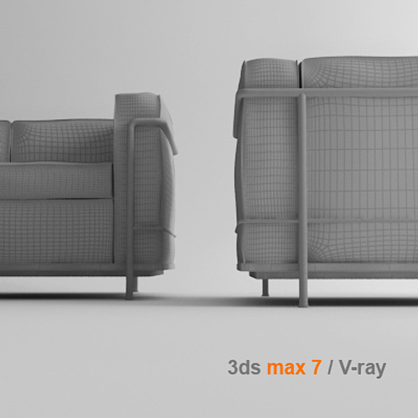 3ds le corbusier 2 - lc3 2 seats by lajhar