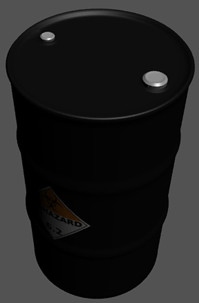 3d 50 gallon steel oil - 50 Gallon Drum & Lables by Imagetek3D