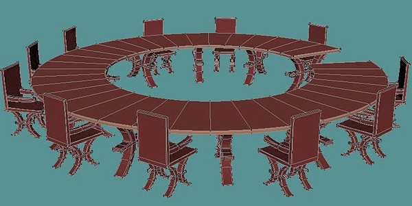 3d table model - Round table by GraphicGuru