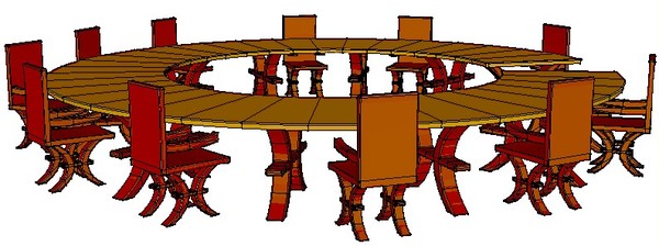 3d table model - Round table by GraphicGuru