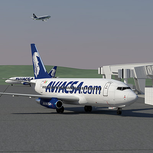 3d 737 200 airliner american model - 737 200 Collection. Eight American Airlines by ArqArt3D
