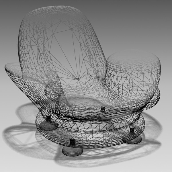 3d model of armchair modern - massive chair by masinac