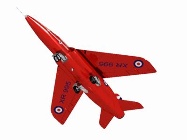 hawker siddeley gnat red arrows 3d c4d - Hawker Siddeley Gnat T1 (Red Arrow) by pbratt