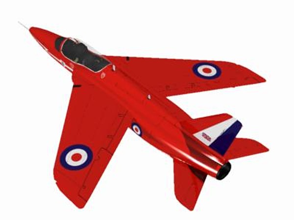 hawker siddeley gnat red arrows 3d c4d - Hawker Siddeley Gnat T1 (Red Arrow) by pbratt