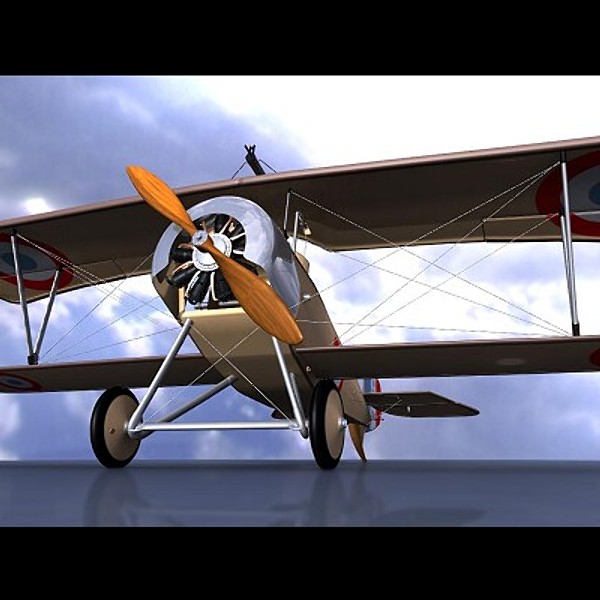 Nieuport 11 Biplane Pre-Rigged for Craft Director Tools