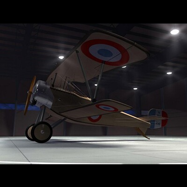 Nieuport 11 Biplane Pre-Rigged for Craft Director Tools
