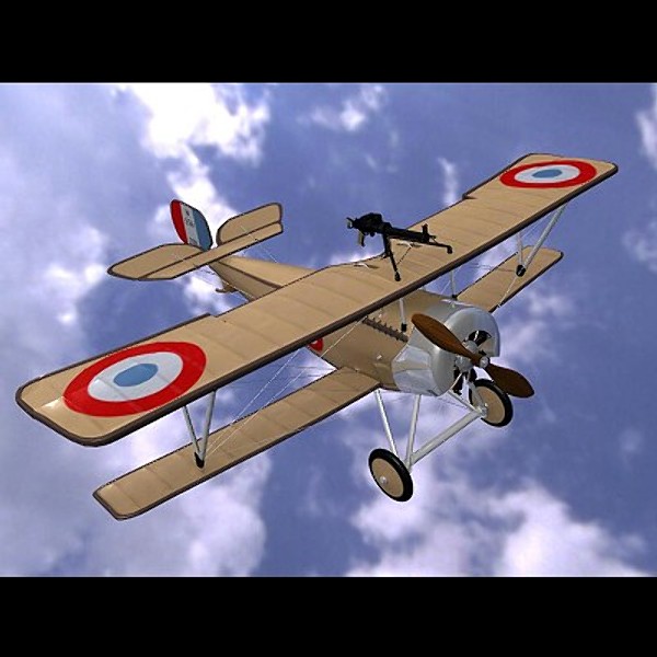 Nieuport 11 Biplane Pre-Rigged for Craft Director Tools