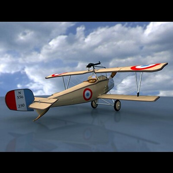 Nieuport 11 Biplane Pre-Rigged for Craft Director Tools