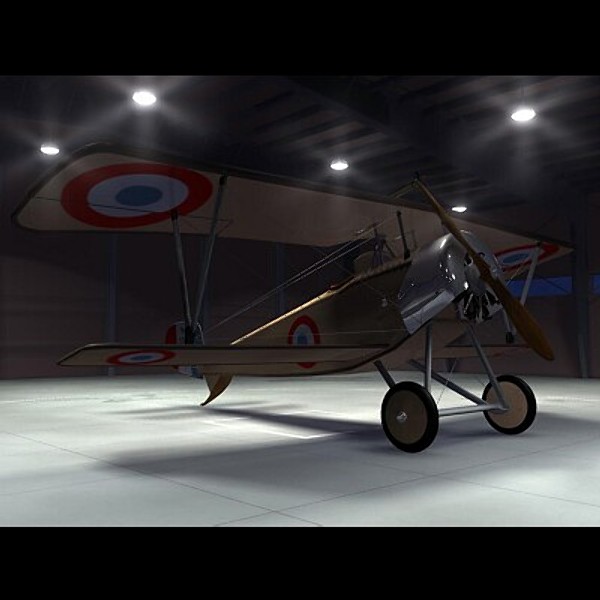 Nieuport 11 Biplane Pre-Rigged for Craft Director Tools