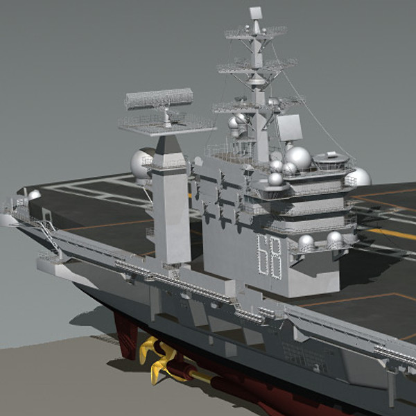 3d aircraft carrier uss nimitz - USS CVN-68 Nimitz aircraft carrier by earth art
