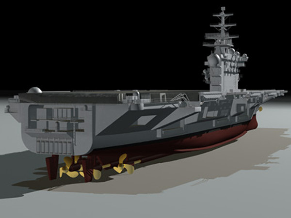 3d aircraft carrier uss nimitz - USS CVN-68 Nimitz aircraft carrier by earth art