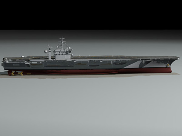 3d aircraft carrier uss nimitz - USS CVN-68 Nimitz aircraft carrier by earth art