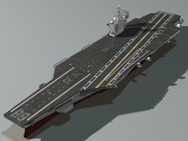 3d aircraft carrier uss nimitz - USS CVN-68 Nimitz aircraft carrier by earth art
