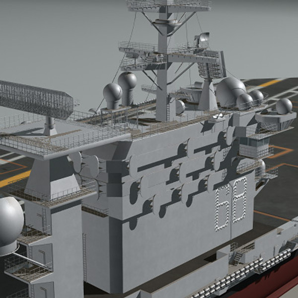 3d aircraft carrier uss nimitz - USS CVN-68 Nimitz aircraft carrier by earth art
