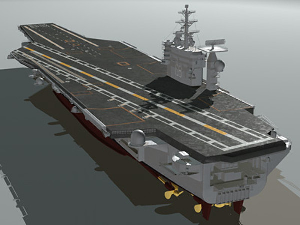 3d aircraft carrier uss nimitz - USS CVN-68 Nimitz aircraft carrier by earth art