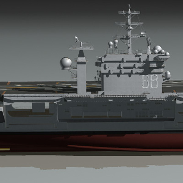 3d aircraft carrier uss nimitz - USS CVN-68 Nimitz aircraft carrier by earth art