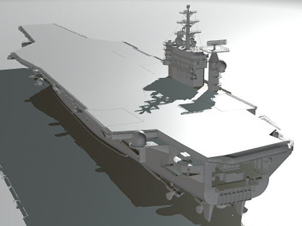 3d aircraft carrier uss nimitz - USS CVN-68 Nimitz aircraft carrier by earth art