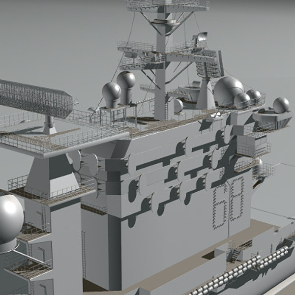 3d aircraft carrier uss nimitz - USS CVN-68 Nimitz aircraft carrier by earth art