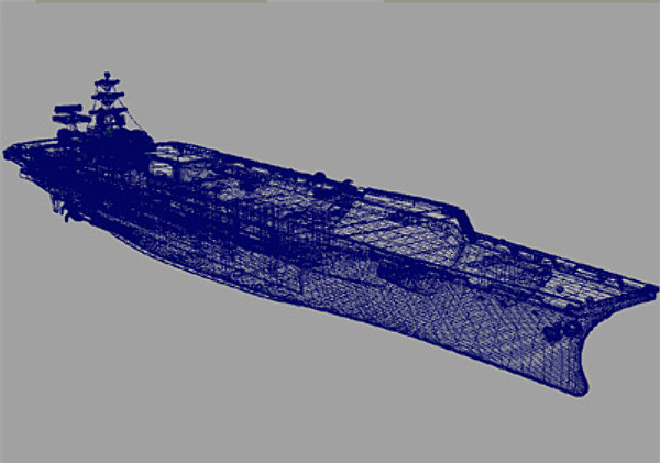 3d aircraft carrier uss nimitz - USS CVN-68 Nimitz aircraft carrier by earth art
