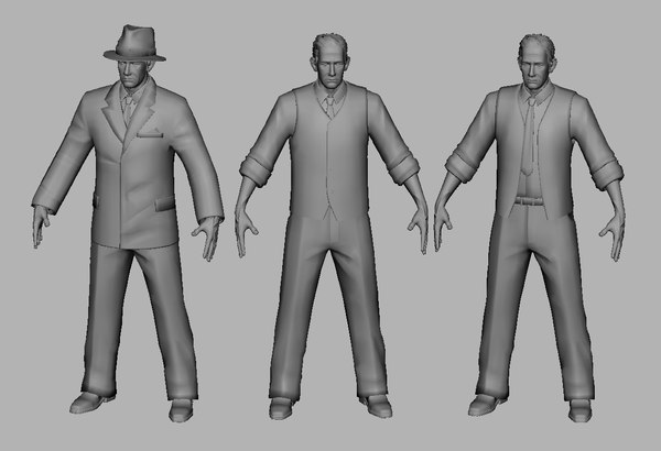 Human Model, 3 variations, ma, mb, obj formats