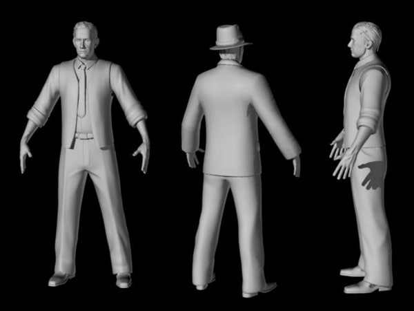 Human Model, 3 variations, ma, mb, obj formats